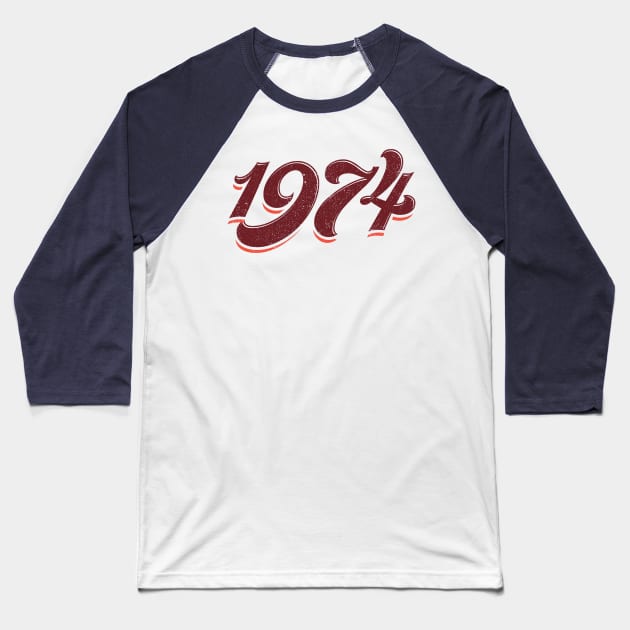 The Seventies - 1974 Baseball T-Shirt by LeftCoast Graphics
